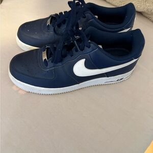 Nike Dark Blue and White Athletic Shoes - Airforce